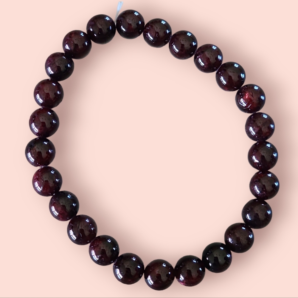 Garnet Gemstone Bracelet Wine